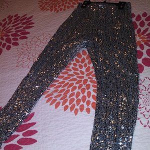 Sequin silver pants